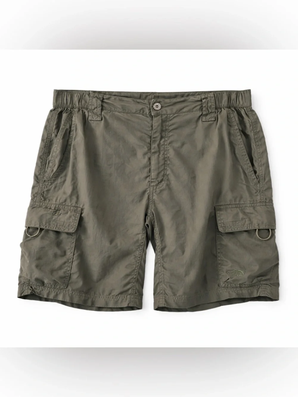 The North Face Mens Cargo Shorts Large Green Outdoor Adventure Nylon Hiking